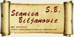 Staniša Biljanović vizit kartica